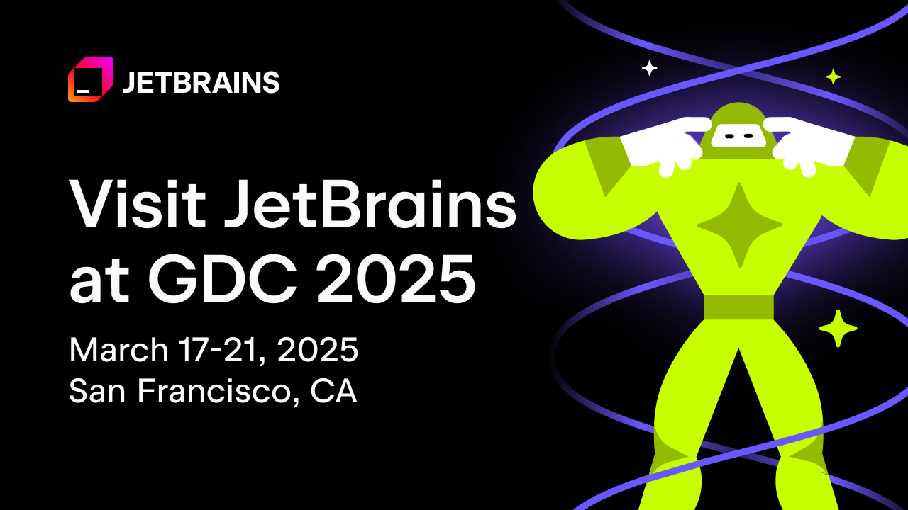 在2025年游戏开发者大会上与JetBrains团队会面