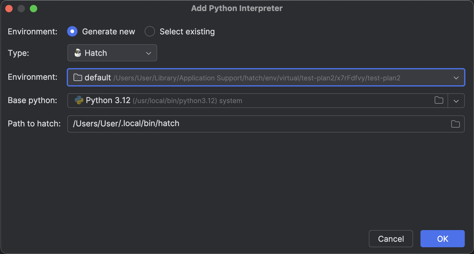 Hatch support in PyCharm