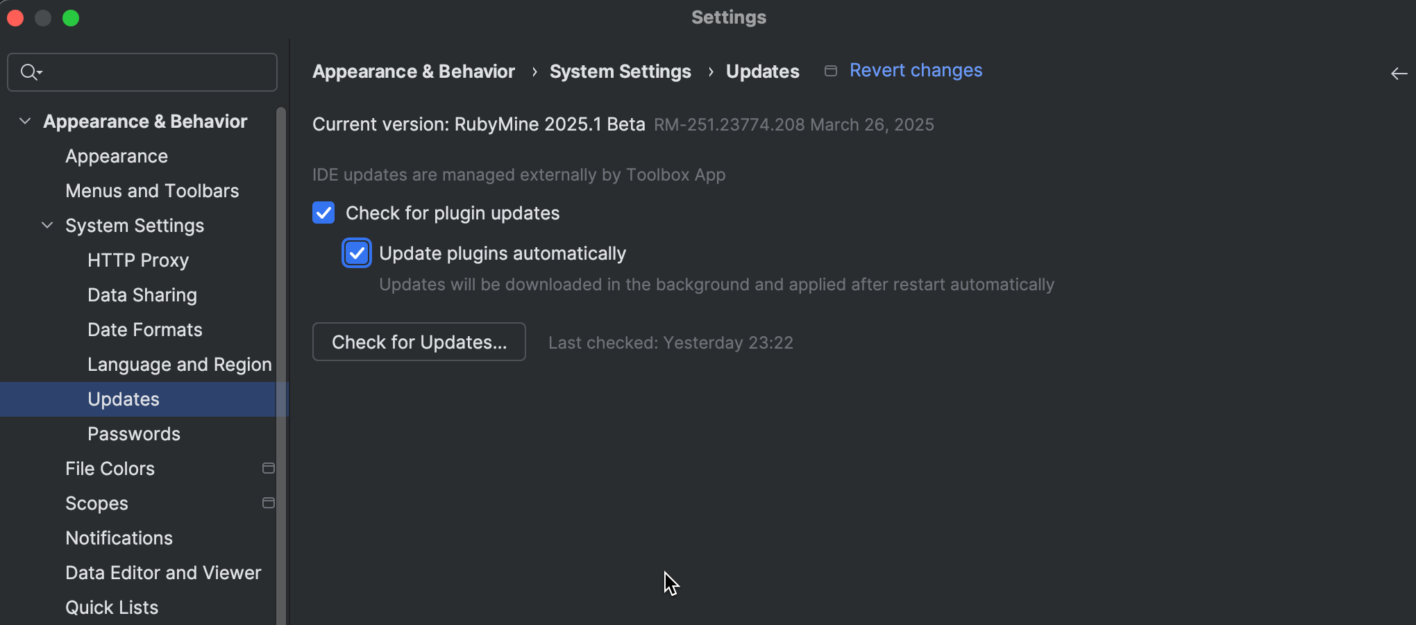 Enabling automatic plugin updating