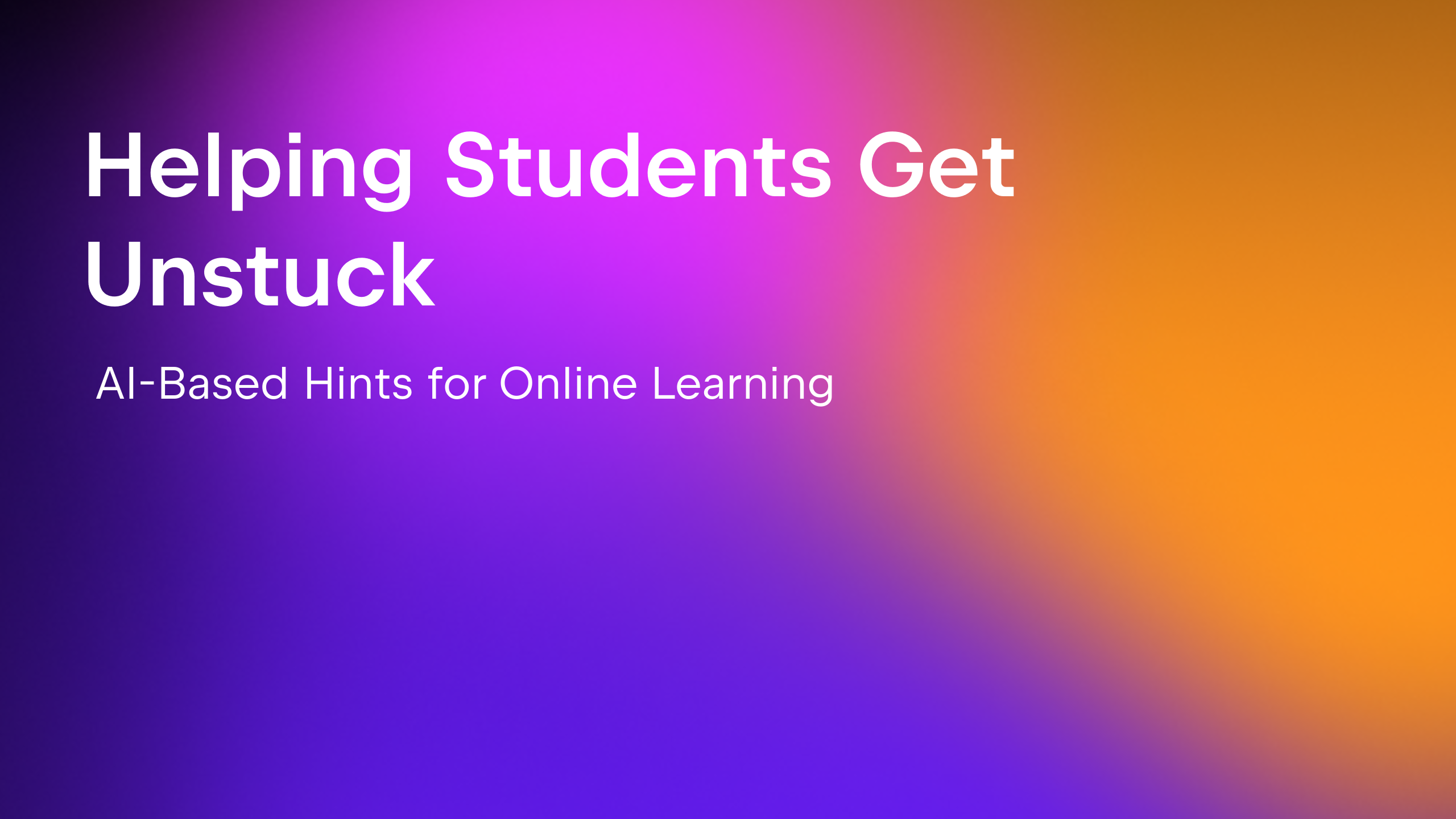 AI-Based Hints for Online Learning