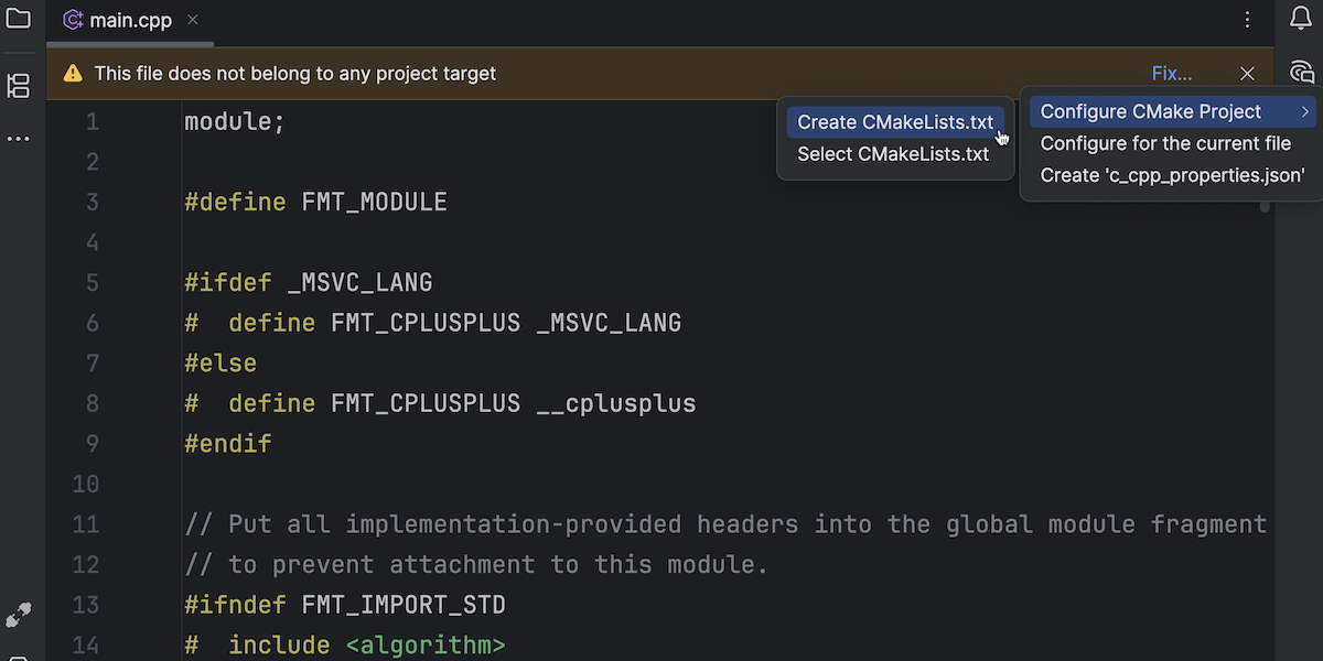 Adding a file to the project