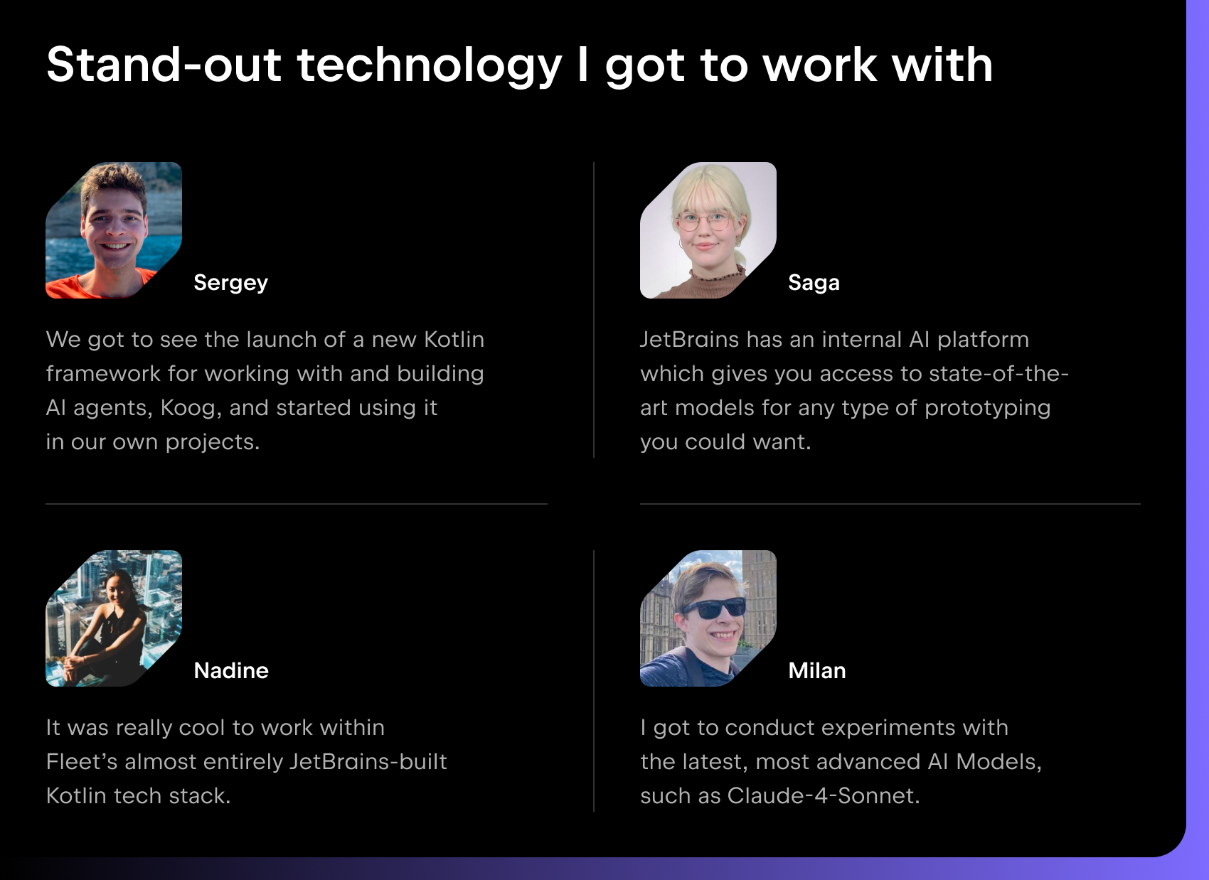 AI4SE interns talk about cool tech at JetBrains