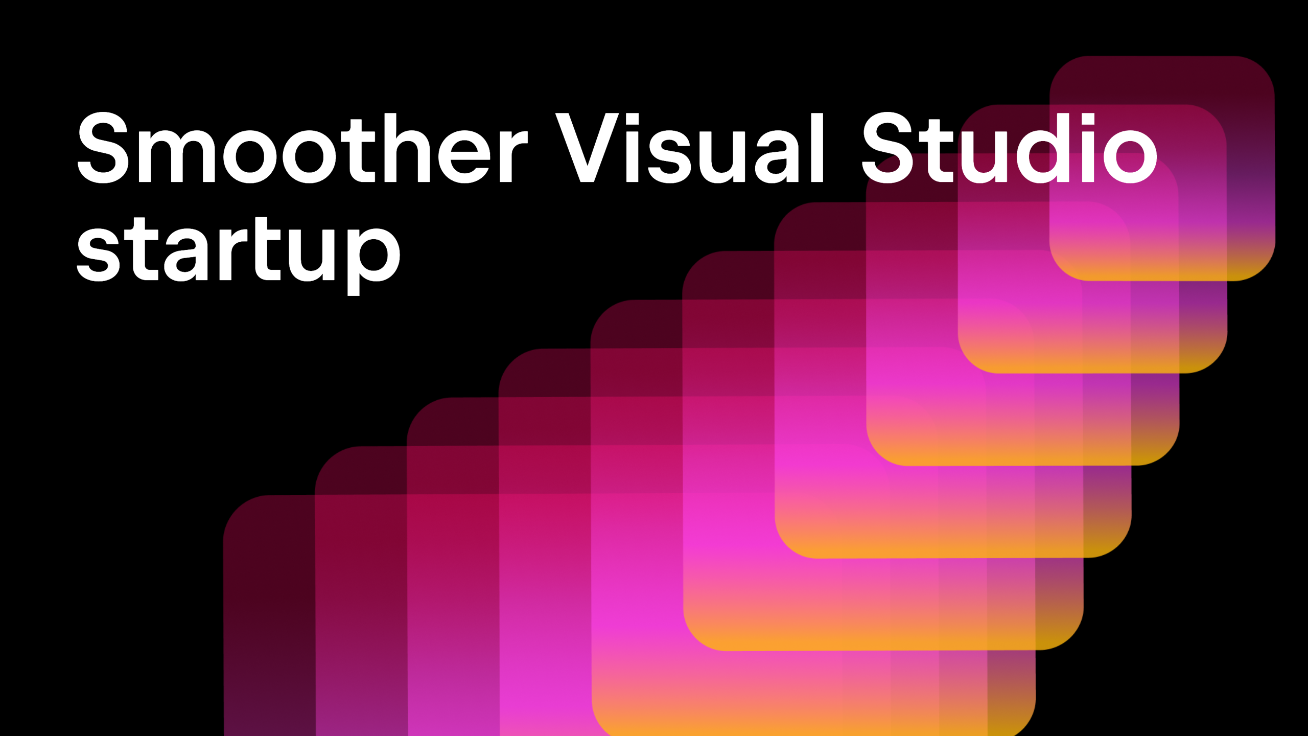 Smoother Visual Studio startup — ReSharper blog cover