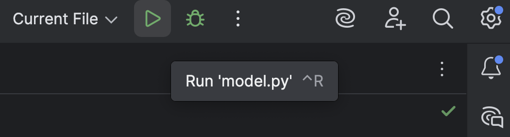 Run the script in PyCharm
