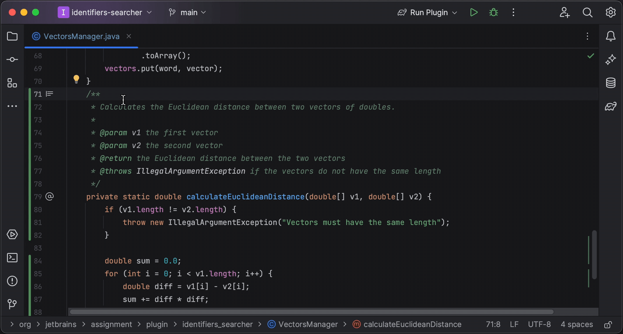 commit with pycharm AI assistant plugin