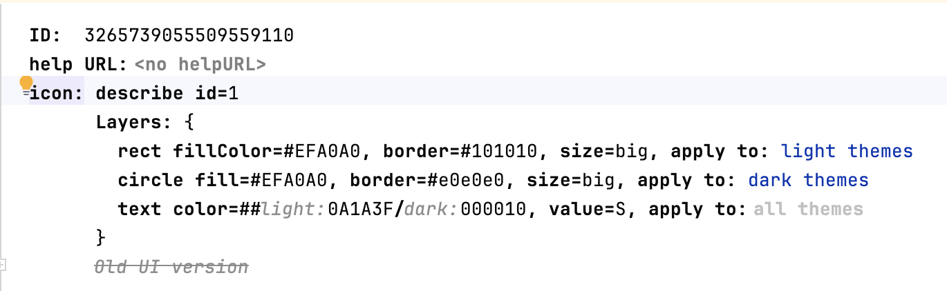Sample TextIcon definition