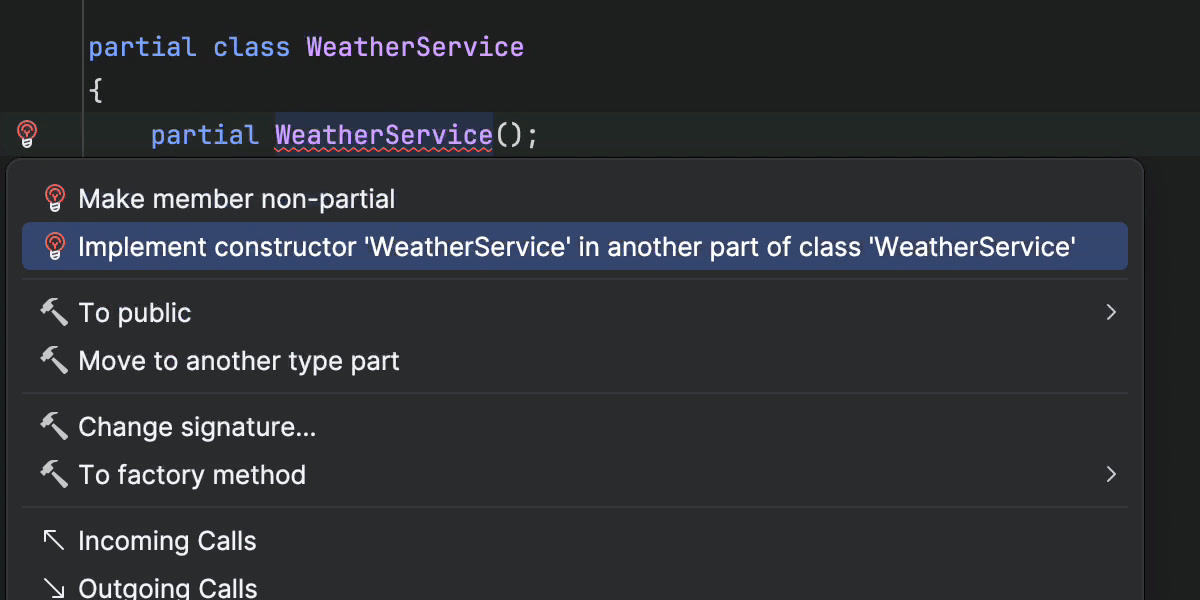Generating partial constructors