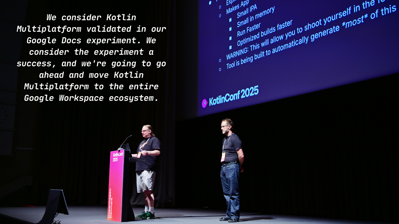 KotlinConf'25 talk: Deploying Kotlin Multiplatform at Google Workspace