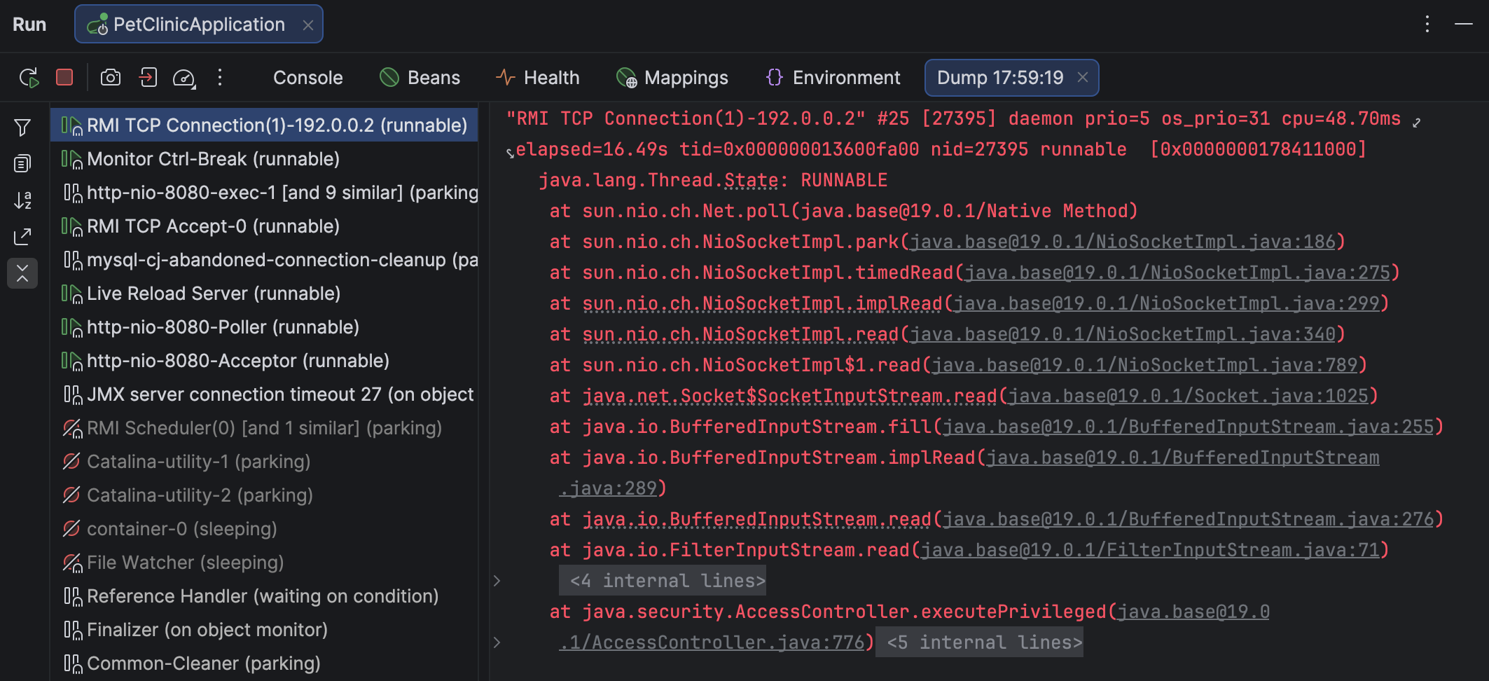 Thread dump viewer in IntelliJ IDEA