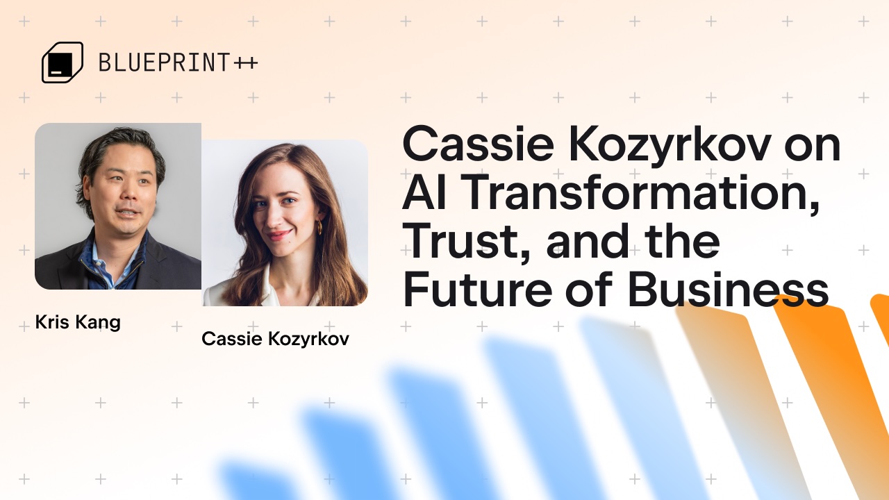 Headshots of Cassie Kozyrkov and Kris Kang