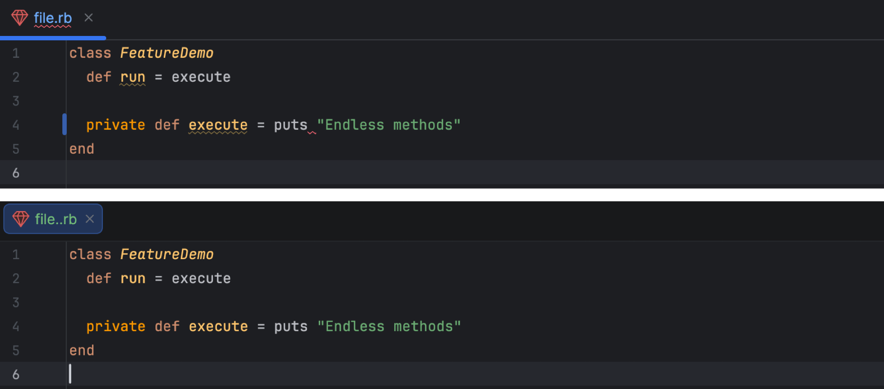 Supporting endless methods with access modifiers