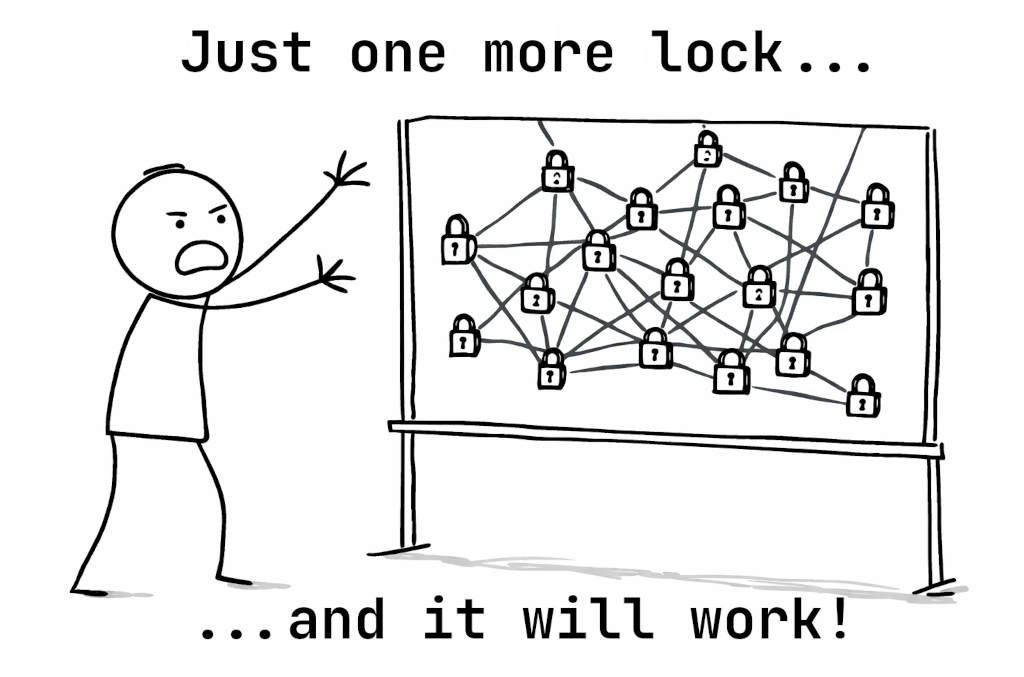 Having too many locks for reading and writing is confusing