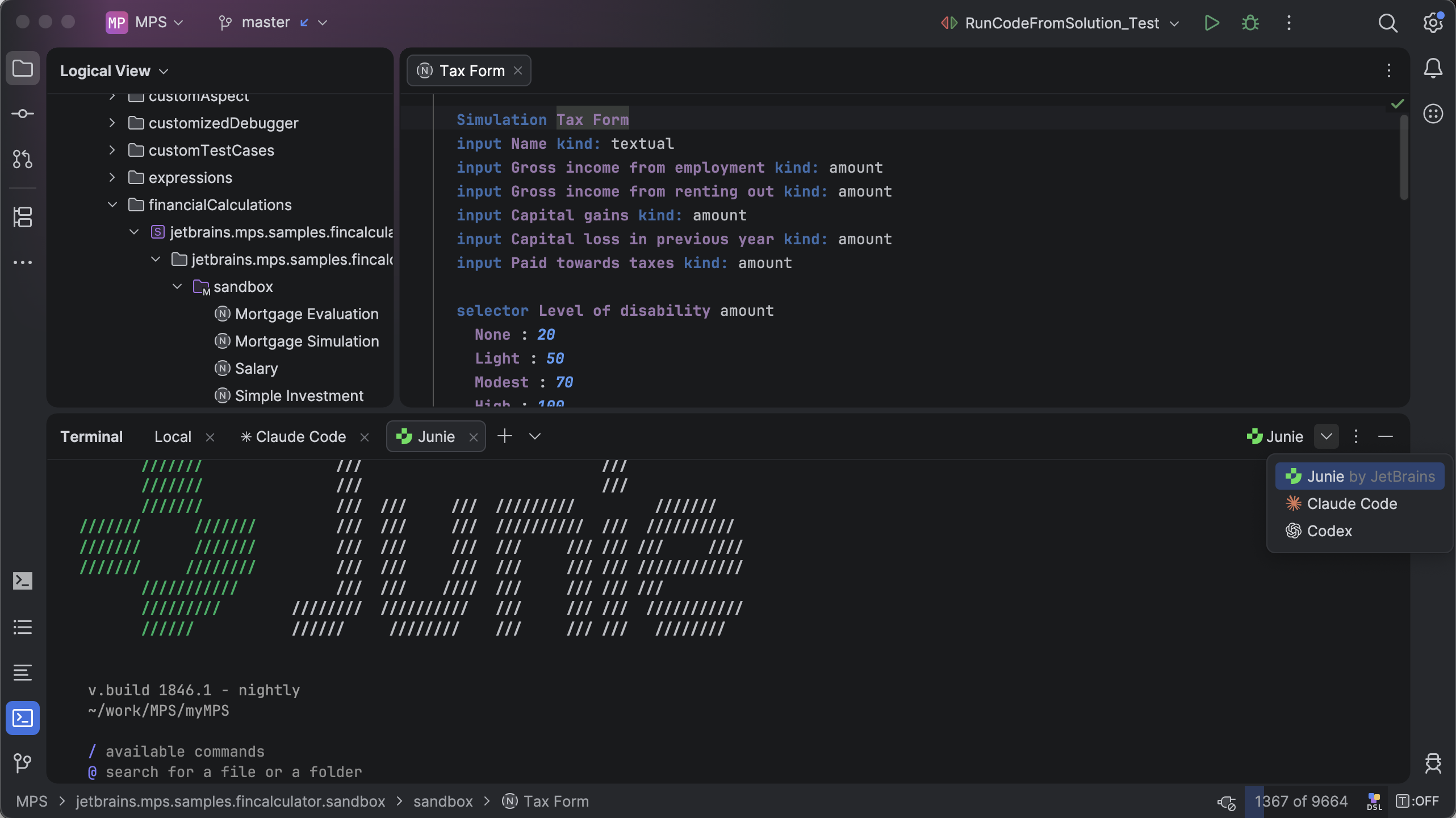 MPS with coding agents in the Terminal window