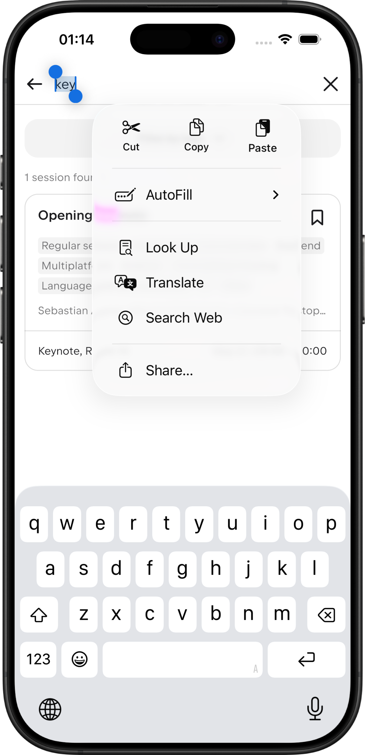 Native text input on iOS