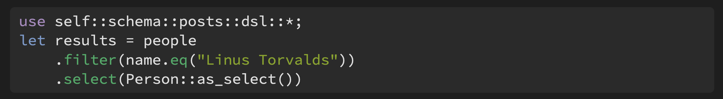 Rust web development code example 
