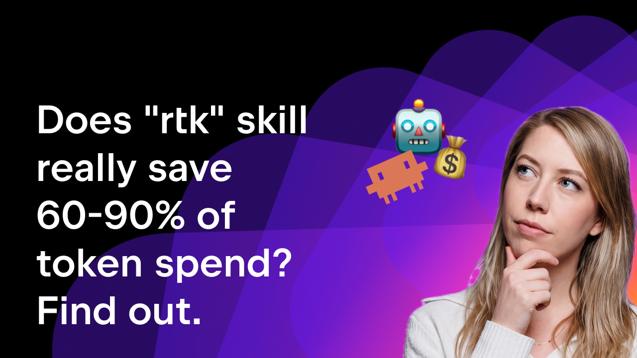 girl thinking about token saving with rtk skill in Claude