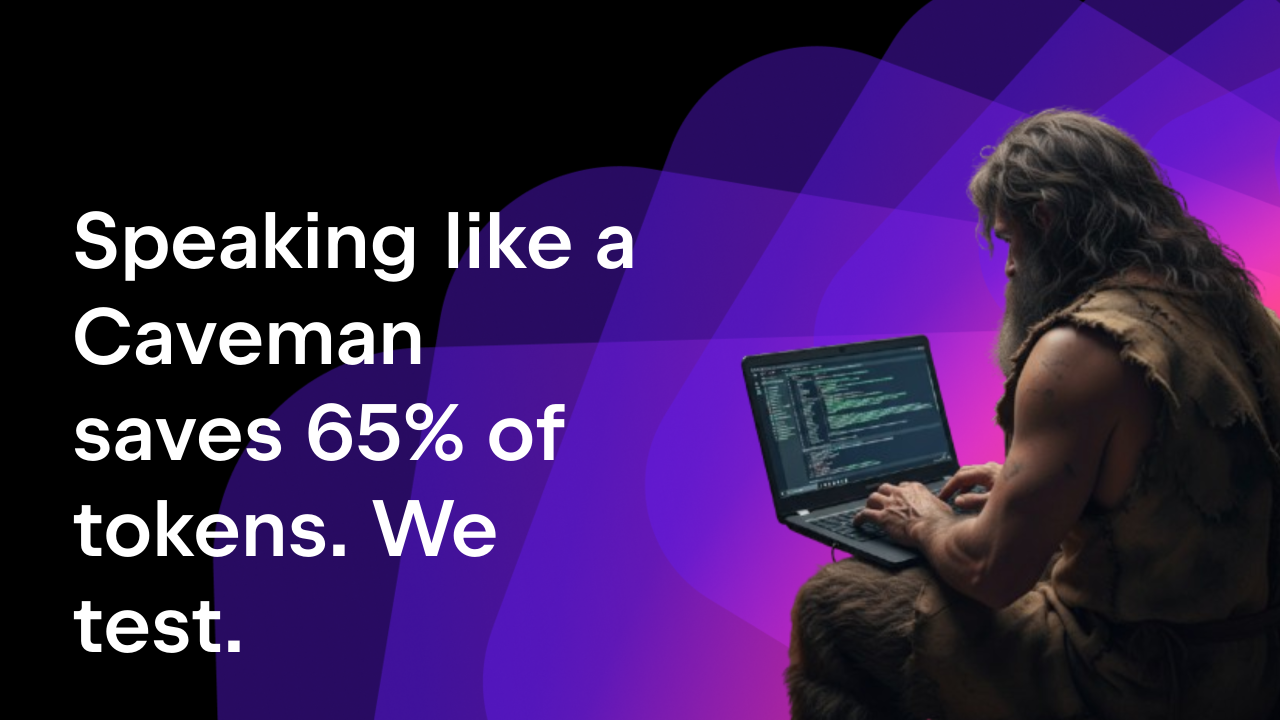 Caveman talking to AI Agents