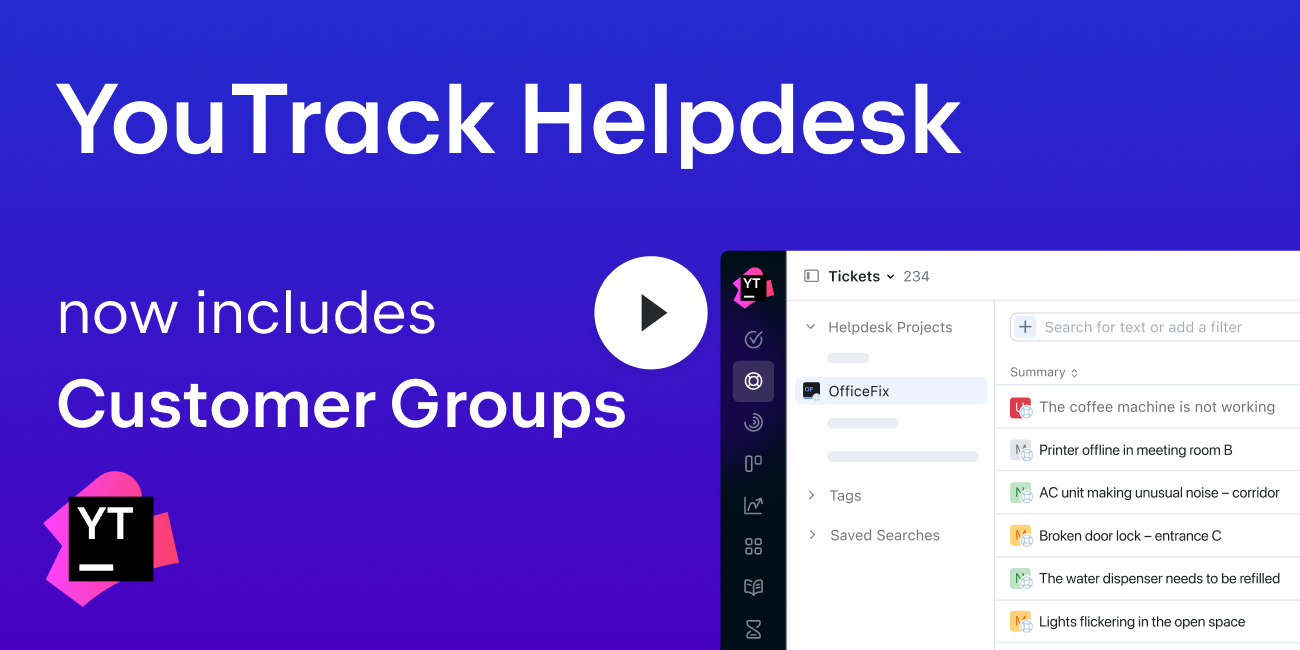 Customer groups in YouTrack Helpdesk