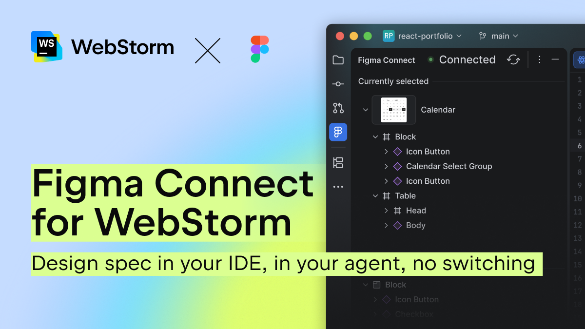 Figma Connect for WebStorm: Stage One of a Better Design-to-Code Experience